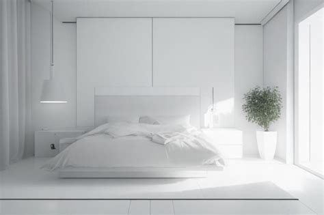 Premium AI Image | bedroom background with a minimalist interior