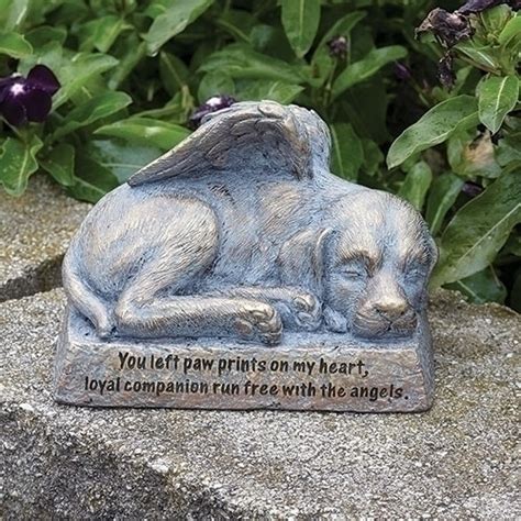 Angel Pet Dog Memorial Garden Statue - Sunnyside Gifts