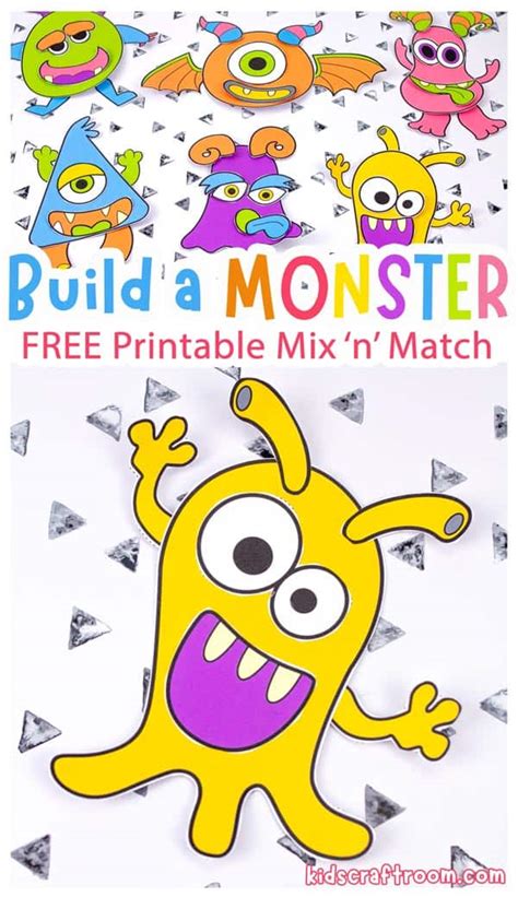 Build A Monster Craft (Free Printable) - Kids Craft Room