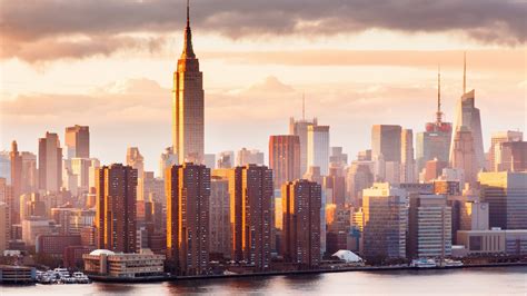 Download 1920x1080 Wallpaper New York, City, Sunny Day, Buildings, Full ...