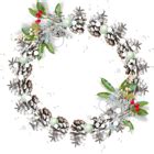 Round Snowy Pine Cone Transparent PNG Christmas Photo Frame | Gallery Yopriceville - High ...
