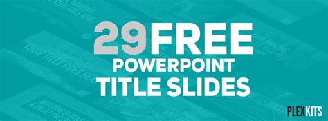 29 Amazing PowerPoint Title Slide Template (Free)