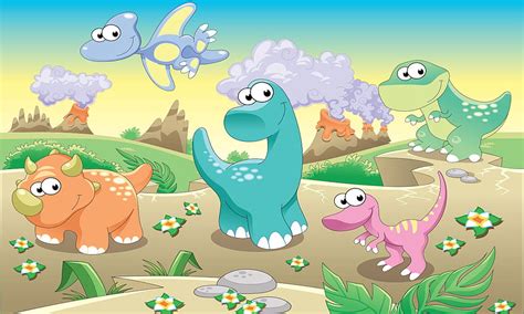 Kids Mural Cartoon Dinosaur, Kids Dinosaur HD wallpaper | Pxfuel