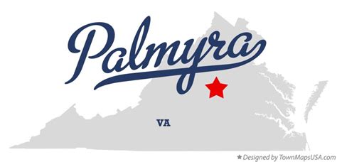 Map of Palmyra, VA, Virginia