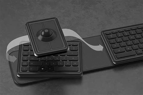 The Ergonomic Wireless Keyboard with Detachable Trackball | Gadgetsin