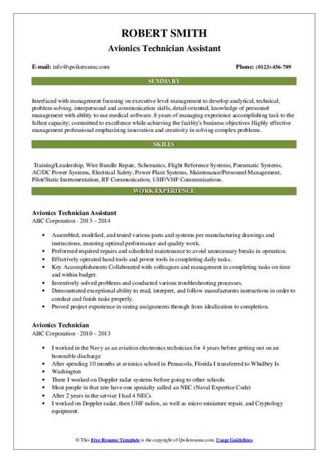 10+ Avionics Technician Resume Samples & Templates for 2025