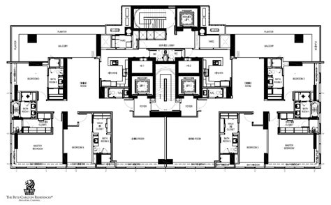 The Ritz-Carlton Residences Typical Floor Plans And Units Mix