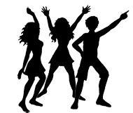 Dance Party Clipart Black And White