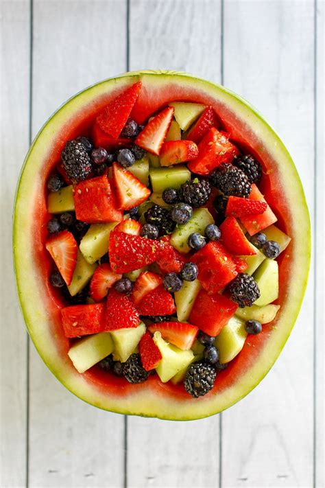 Liquored Up Watermelon Fruit Bowl - Recipe Girl