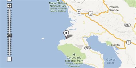 Map of Drake Bay, Costa Rica