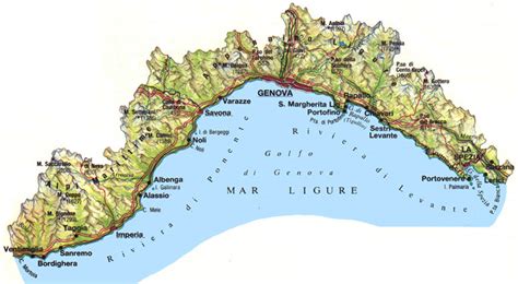 Mappa di Italia: Mappa della Liguria