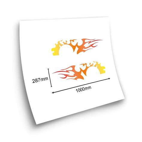 Flames of Fire 2 Car Sticker Set - Star Sam