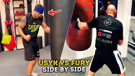 Oleksandr Usyk vs Tyson Fury. SIDE BY SIDE TRAINING. Usyk vs Fury ...