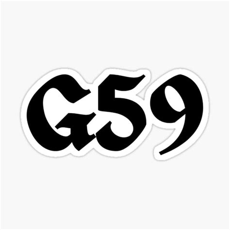 "G59" Sticker by gothicboutique | Redbubble