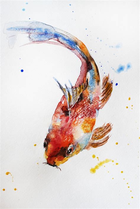 Watercolor Fish Art at PaintingValley.com | Explore collection of ...