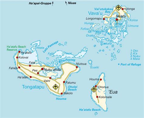 TONGA - GEOGRAPHICAL MAPS OF TONGA