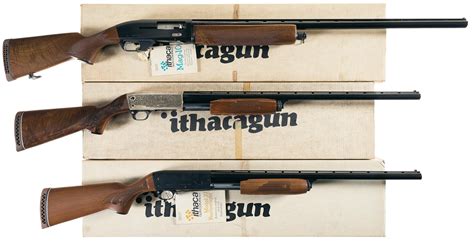 Three Ithaca Shotguns with Boxes | Rock Island Auction