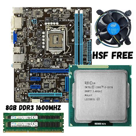 Core I5 3rd Gen Used With H61 Motherboard With 16GB 8x2, 60% OFF