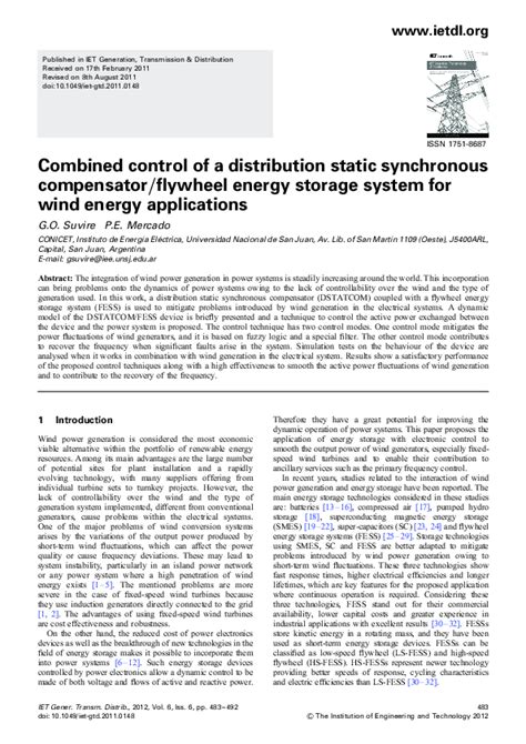 (PDF) Combined control of a distribution static synchronous compensator ...