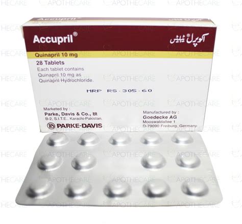 Accupril Tab 10mg 28's