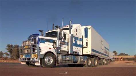 Gilberts Kenworth T909 & T904 on Triple Road Trains at Cadney Park. - YouTube