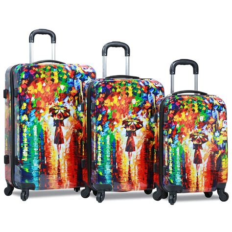 3 Piece Lightweight Hardside Spinner Upright Luggage Set - Walmart.com