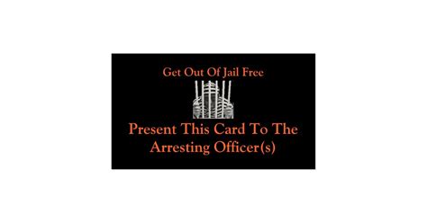 Get Out Of Jail Free Cards Double-Sided Standard Business Cards (Pack Of 100) | Zazzle