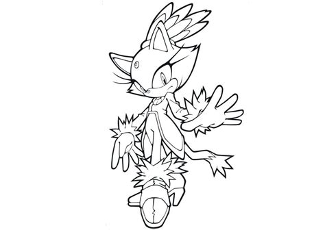 Blaze the Cat Princess Guardian of the Sol Emeralds Sonic the Hedgehog Coloring Pages - Print ...