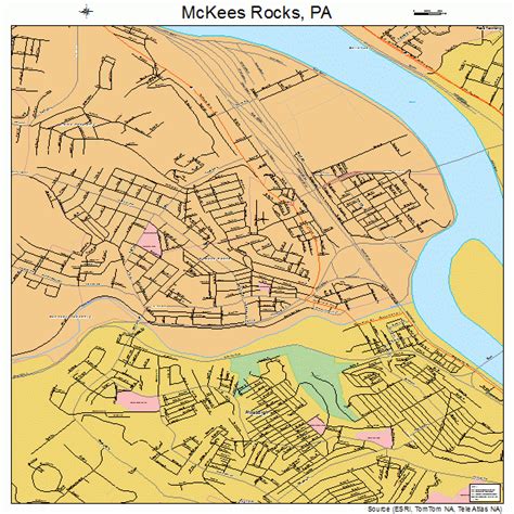 McKees Rocks Pennsylvania Street Map 4246264