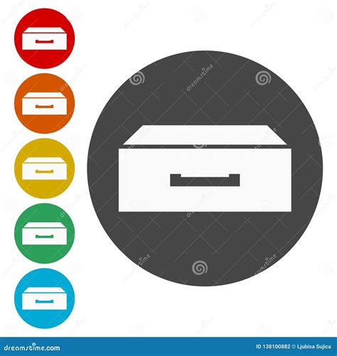 Drawer Icon Vector stock vector. Illustration of collection - 138100882