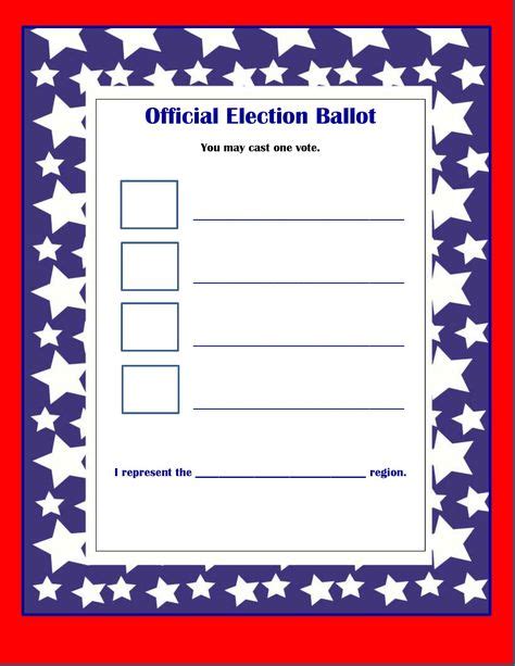 ballot | Templates printable free, School reunion decorations, Templates