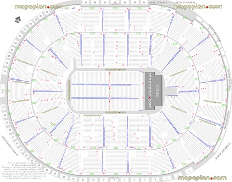 San Jose SAP Center seating chart - Detailed seat & row numbers end stage concert sections floor ...