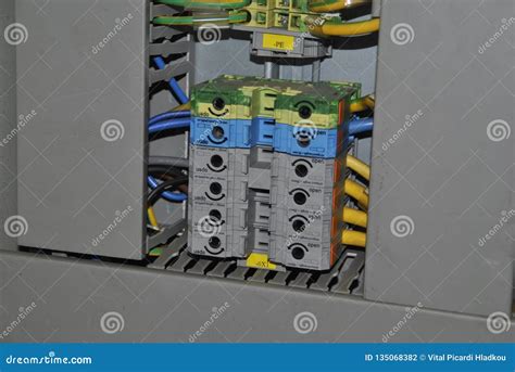 Switches in Electrical Cabinet Stock Photo - Image of installation ...