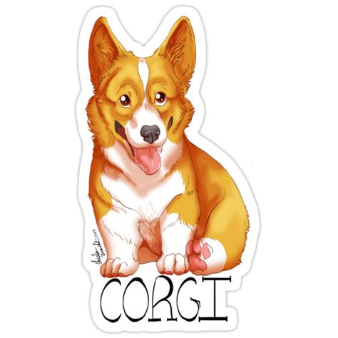 "Corgi Love" Stickers by aunumwolf42 | Redbubble