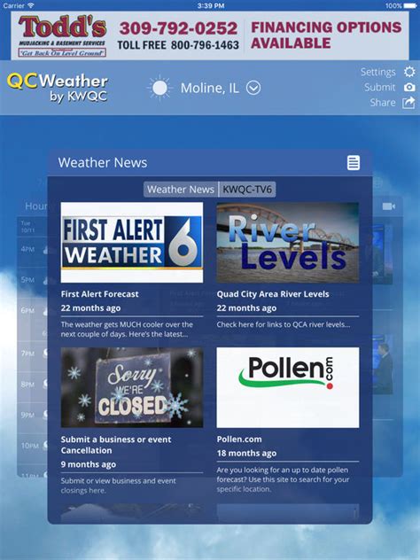 App Shopper: QCWeather - KWQC-TV6 (Weather)