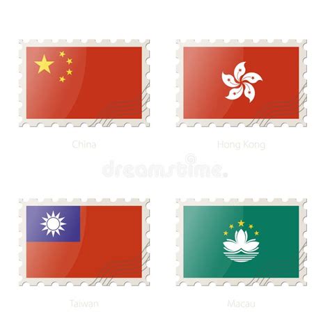 China, Macau, Hong Kong, Taiwan Flag Location Map Pin Icon Stock Vector ...