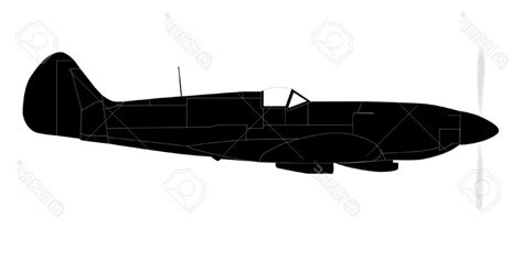 Spitfire Silhouette Vector at Vectorified.com | Collection of Spitfire ...