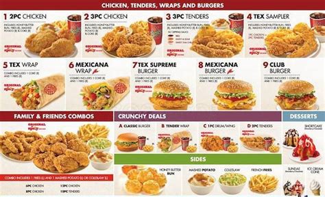 Texas Chicken, Manukau Menu | Chicken, Menu, Food