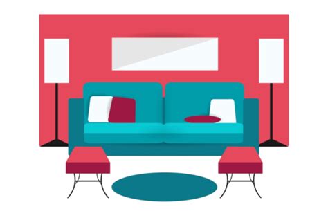 Livingroom Clipart Home Interior Design Flat Illustration Cartoon Vector, Livingroom, Clipart ...