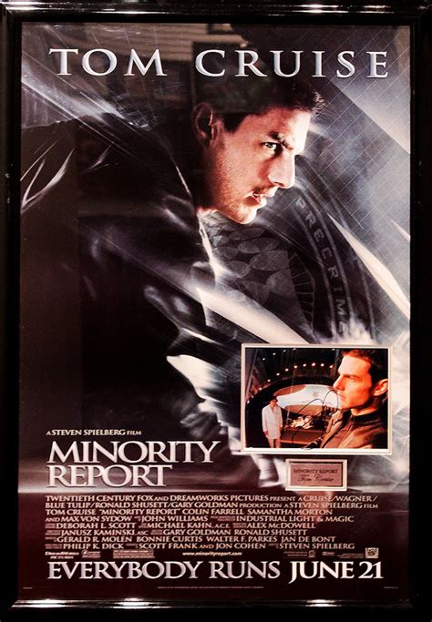 Sold Price: "MINORITY REPORT" Signed color 8x10 by TOM CRUISE in Movie Poster - December 5, 0118 ...