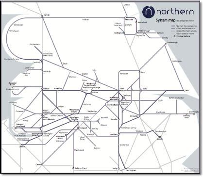 Northern Trains rail maps