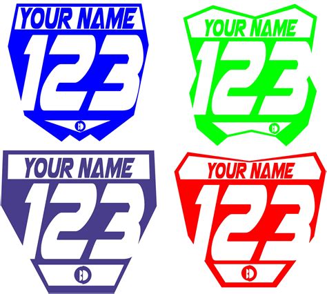 2x Motocross Custom Number Plate Stickers - Etsy UK