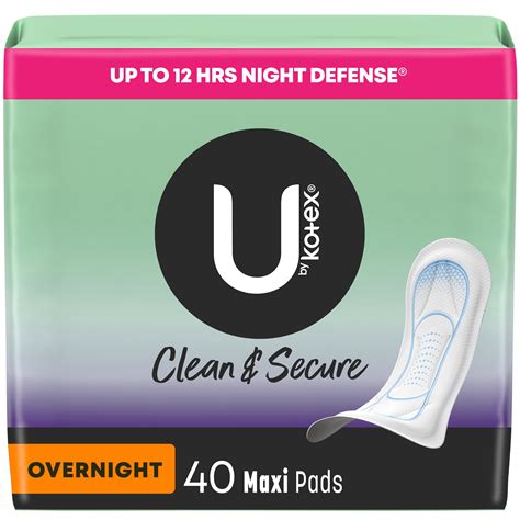 U by Kotex Security Maxi Overnight Pads - Shop Pads & Liners at H-E-B