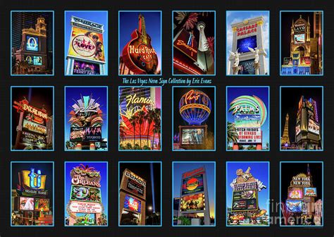 Las Vegas Strip Neon Signs Collection Photograph by Aloha Art - Pixels