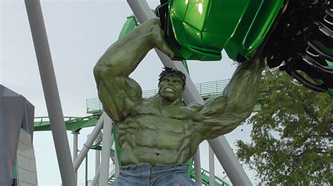 Incredible Hulk Coaster Construction Update: Roar Sounds Added and Nighttime Lighting Effects ...