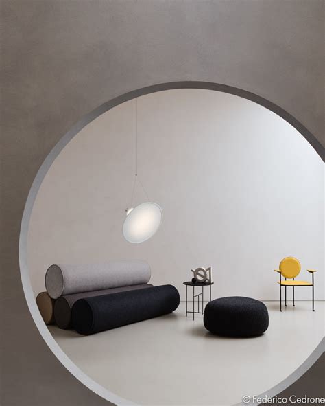 Curved lines design spaces inhabited by furnishings and objects with soft, enveloping shapes. In ...