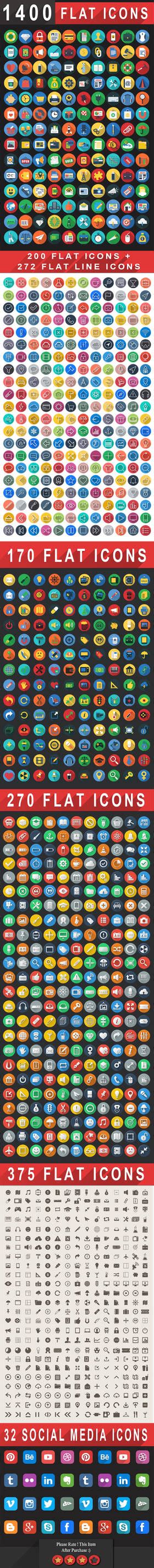 1400+ Flat Icons - Colorful Flat Icons Set | iOS9 by CURSORCH on DeviantArt