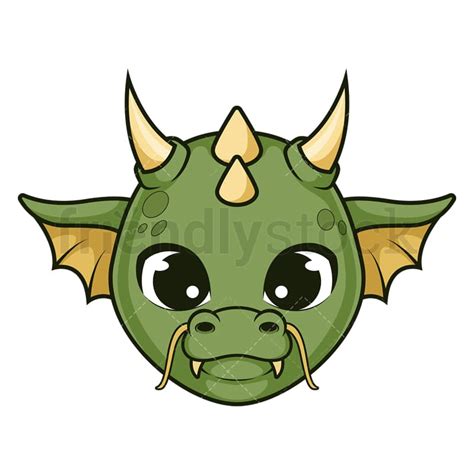 Dragon Head Cartoon Clipart Vector - FriendlyStock