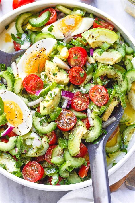Avocado Salad Recipe with Tomato, Eggs and Cucumber – Healthy Avocado ...