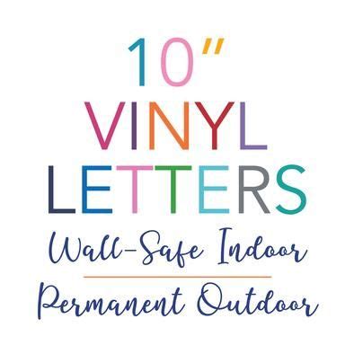 10" Vinyl Letters | Removable Indoor Permanent Outdoor | Custom Lettering Decal | 6" 12" 18" 24 ...